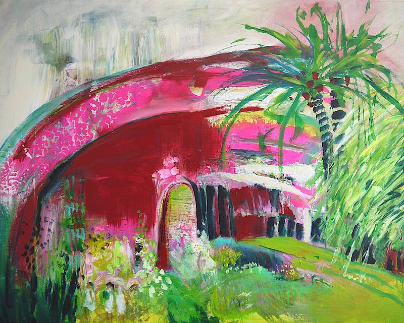 Versteckter Garten , gemeinsam mit Jasmin Maavenian, 100 x 80 cm € 500