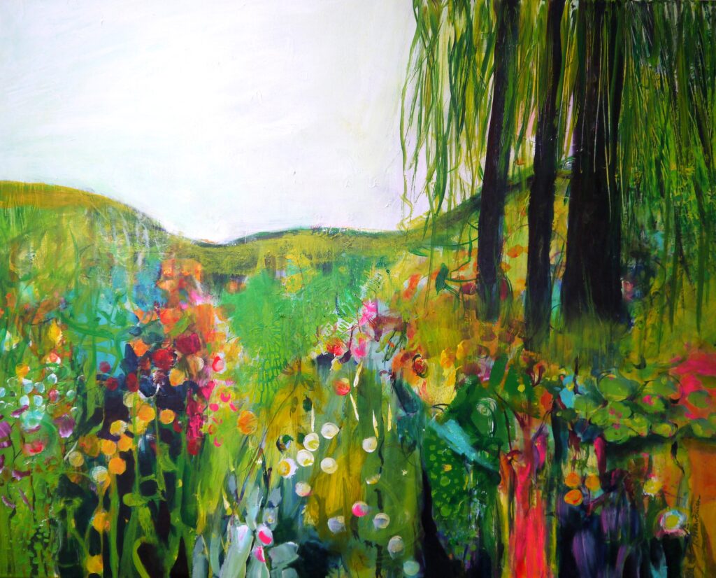 Sizilianischer Garten 2 2024 gemeinsam mit Jasmin Maavenian 80 x 100 cm 