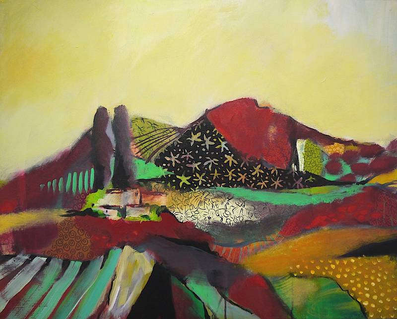 Bergige Landschaft 2019 80 x 100 cm 