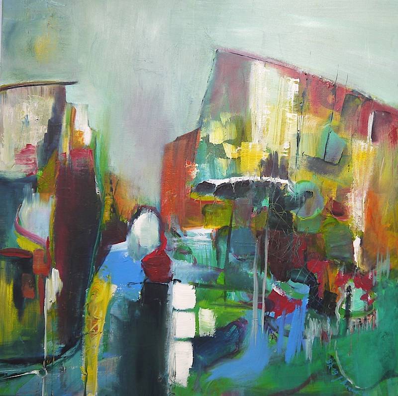 Stadt 2 2019 80 x 80 cm 