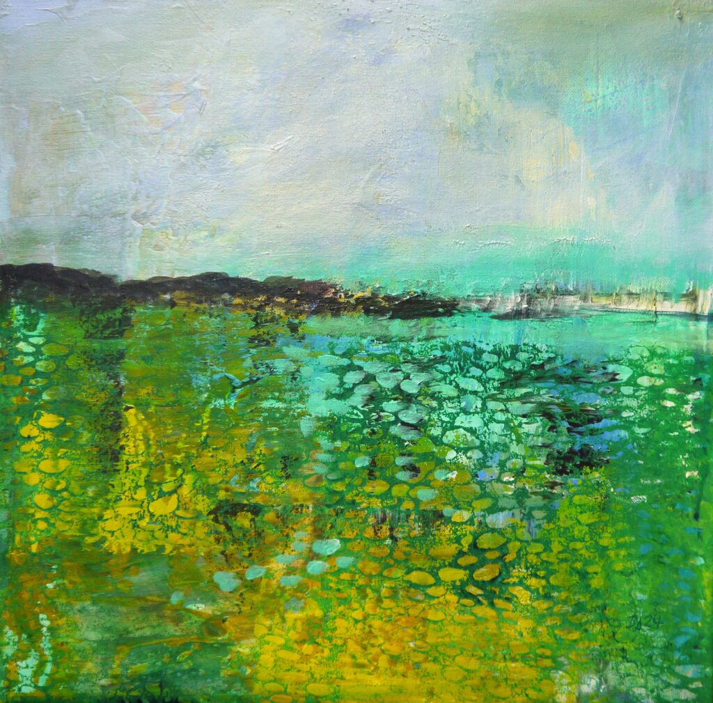 Stadt am Wasser 40 x 40 cm