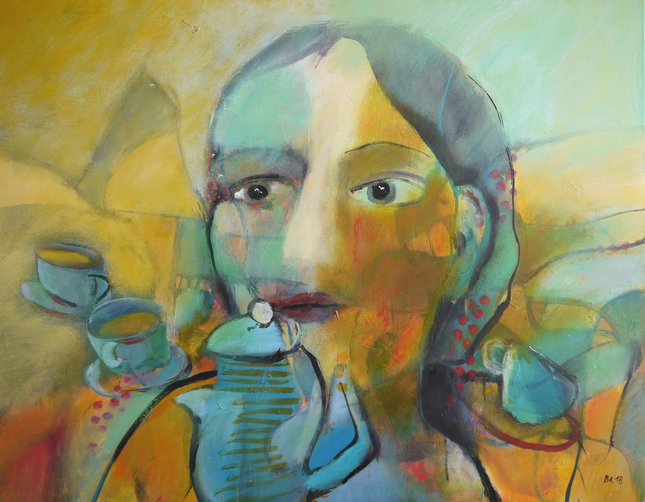 Tea-Time in Tunis 2018 80 x 100  cm 