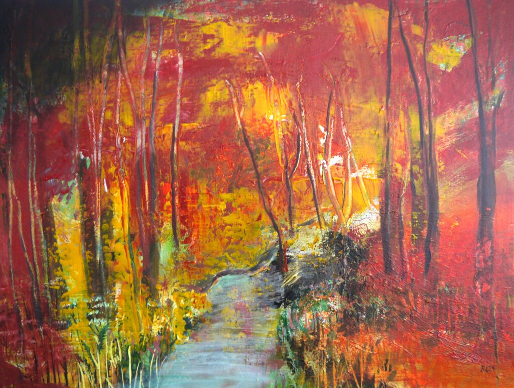 Waldfluss 2024 60 x 80 cm 