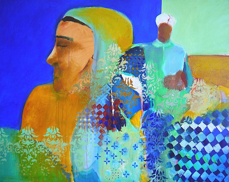 Marokko-Blau 2019 80 x 100 cm  