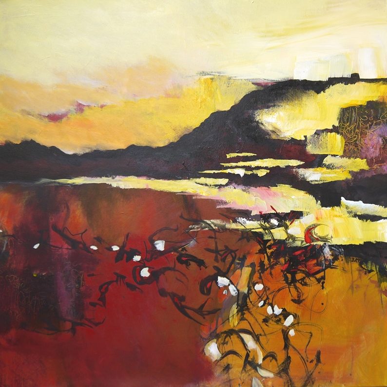 Weiße Blüten 2019 80 x 80 cm