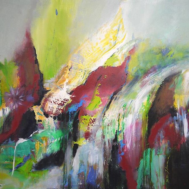 Wasserfall 2015 gemeinsam mit Jasmin Maavenian 120 x 100 cm € 800